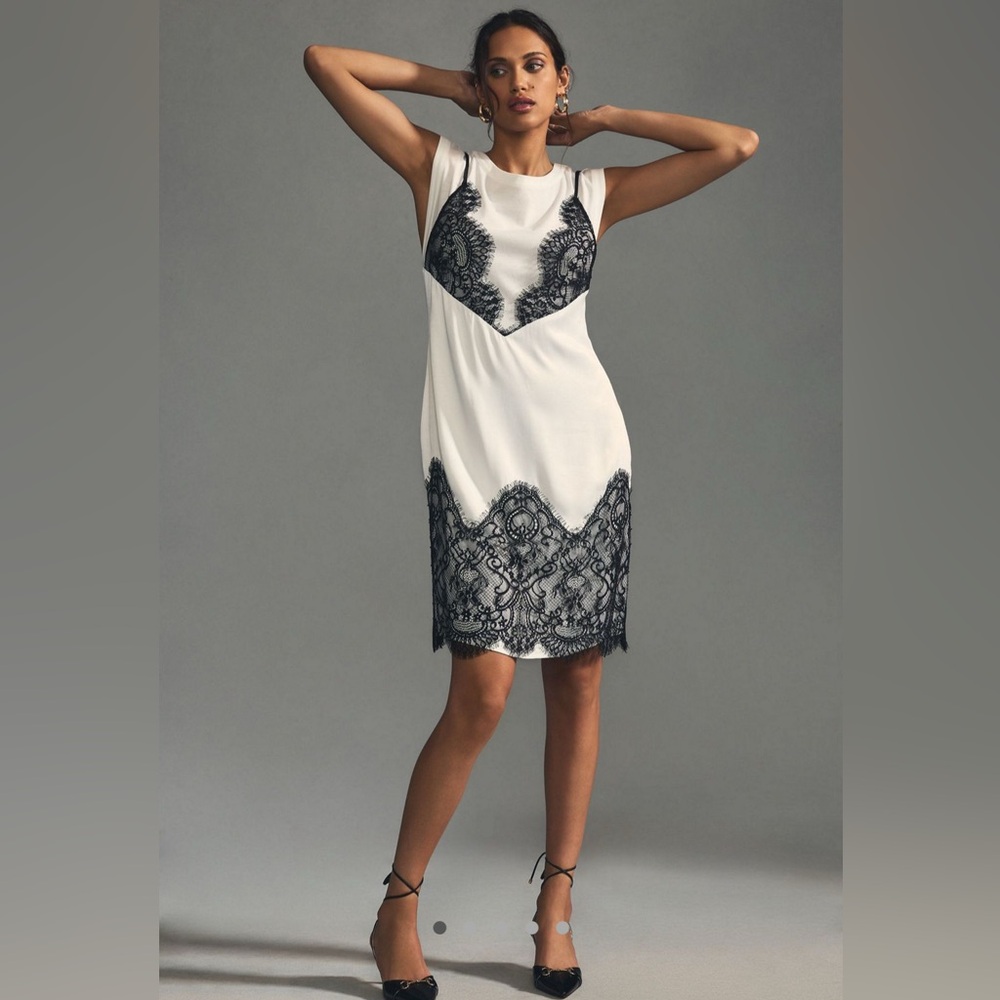 Maeve Lace T-Shirt Slip Dress